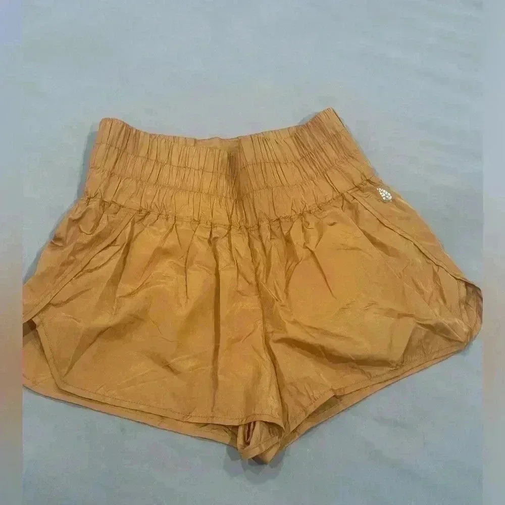 Free People Movement Women's The Way Home Active Shorts Honey Mallow Medium NEW